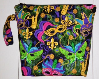 Medium Mardi Gras Knitting Project Bag