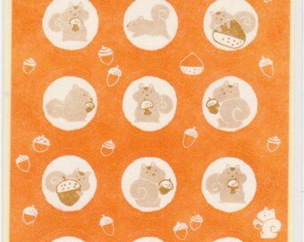 Squirrel Stickers - Washi Stickers - Woodland Stickers - Reference K2265