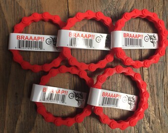 5 MX RED CHAIN wristband bracelet