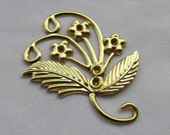 10pcs Lianas Brass Filigrees 37x30mm DIY Craft Supplies bf320