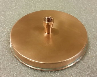 7.5" Copper rain shower head