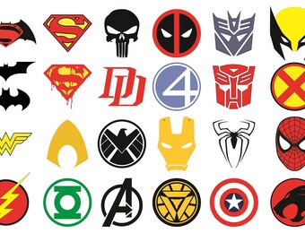 Superhero Logos Mix for Audrey DXF & SVG files