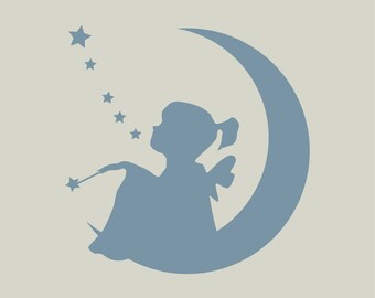 Fairy. Fairy stencil. Fairy silhouette (ref 309)