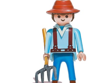 Toy Art, Playmobil Farmer 5 x 7 Fine Art Print