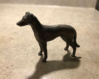 Metal Greyhound Dog Figure