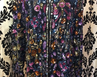 Vintage Oleg Cassini Sequin Jacket