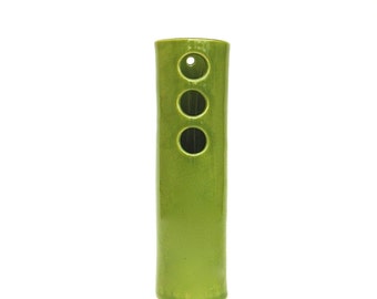 whimsical hand built porcelain vase ... kiwi green vessel