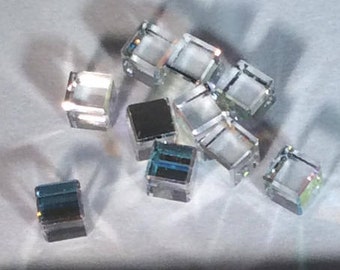 Swarovski Crystal cubes 8 mm