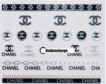 Nail Stickers Accessory 1 Sheet -Silver cc