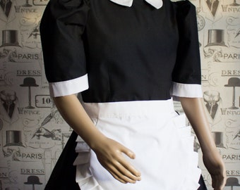 The "FPJ - maid to Serve" Cotton Sissy Maids Dress with Half Apron