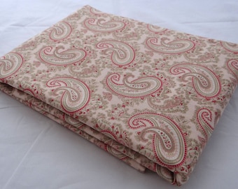 PARIS FLEA MARKET 3 yd Moda quilt fabric 3 Sisters ballet slipper pink paisley French shabby 3 full yards 3730-16