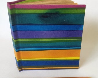 small hand bound recycled brown paper journal