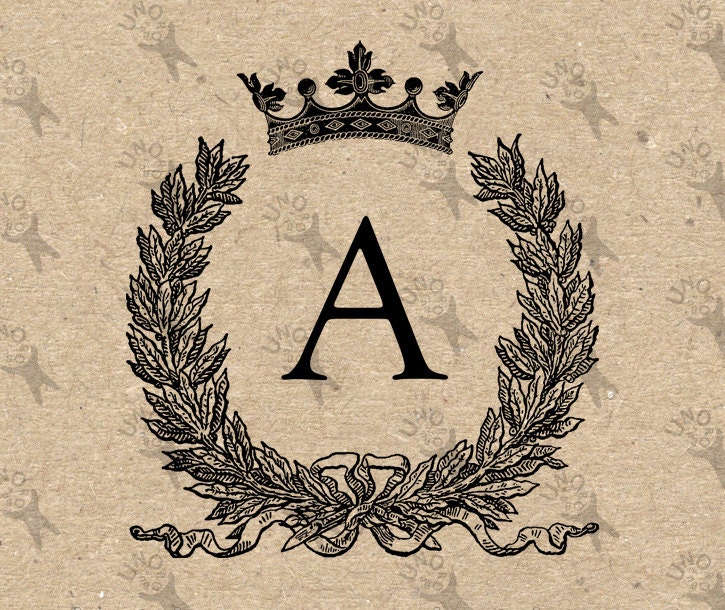 vintage alphabet 26 letters abc set printable a z monogram