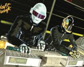 Daft Punk - DJ Table - 24x36" Poster
