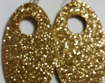 Glitter Gold Pierce Earrings