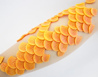 Ready to ship-Mermaid Tights Orange (Size M)