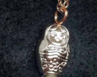 Nesting doll set. Russian Nesting doll jewelry. Nesting doll necklace. Nesting doll earrings. Matryoshka doll jewelry. Matryoshka
