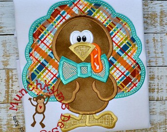 Boy Turkey Applique