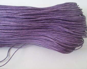 5 meters of waxed cotton thread purple 0.7 mm