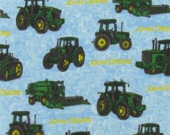 John Deere Tractors FLANNEL Fabric by the yard