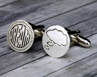 Dream - Comic Cuff Links - Comic Cufflinks - Comic Jewelry - Mens Accessories - Christmas - gifts for him - Teacher Gift - Mens Gifts - Mens