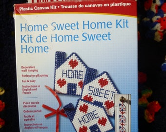 Plastic Canvas Wall Hanging Craft Kit: "Home Sweet Home" **