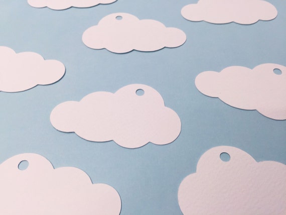 Cloud labels Cloud name tags cloud die cuts price tags