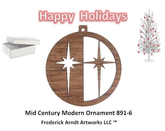 891-6 Mid Century Modern Christmas Ornament