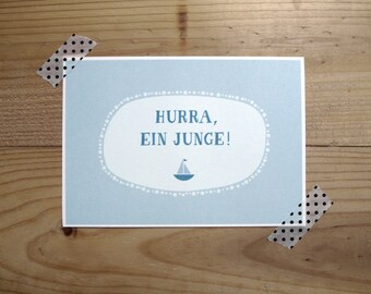 Postcard» Hooray, a boy!