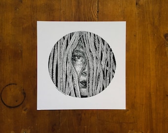Fine Art Print | "Freckles" | India Ink Drawing Print