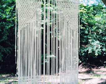 Wedding Accessory Wedding Arch in Knotted Macrame Style with 3 tier sway of rope at top