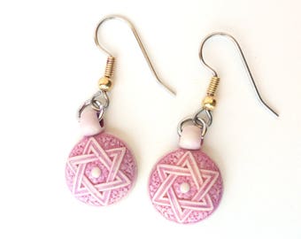 Star of David loop earrings