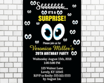 Surprise Party, Adult Birthday Party, Emoticon Birthday Party