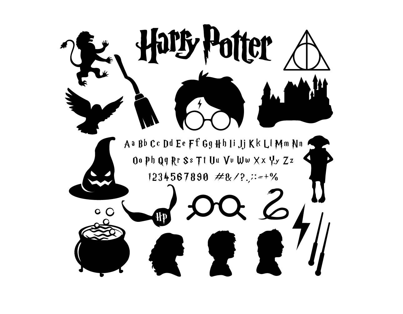 Harry Potter svg files Harry Potter alphabet Harry Potter Pack