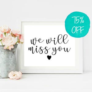 We will miss you banner | Etsy