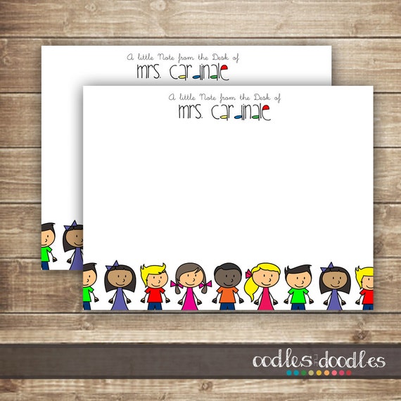 Teacher Gifts Personalized Teacher Stationery Teacher Note