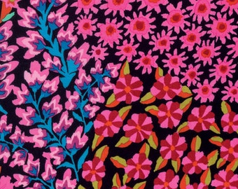 Kaffe Fassett for Rowan Westminster Fibers - Persian Graden - Black - 1/2 Yard Cotton Quilt Fabric 1016