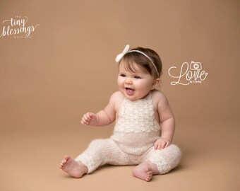 Ivory Mohair Sitter Set, Photo Prop, Mohair Photo Prop, Mohair Romper