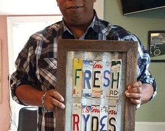 Custom Made to Order License Plate Sign (Medium - large)