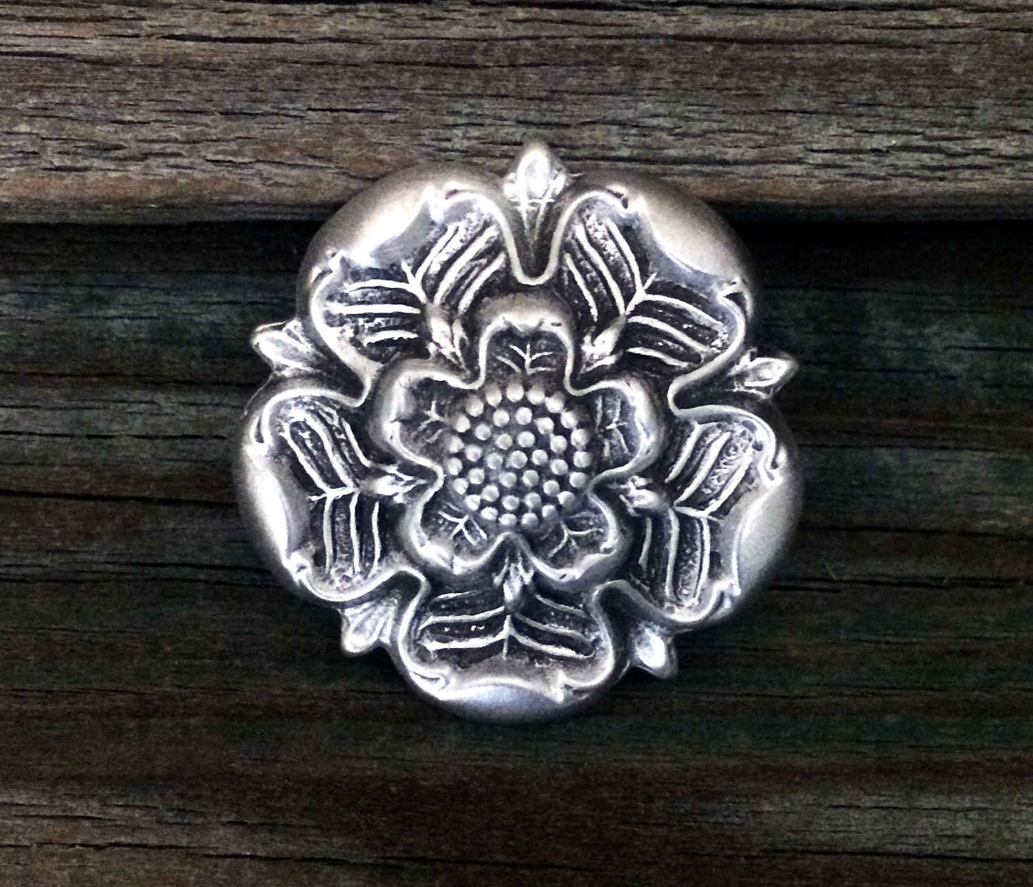 Tudor Rose Pewter Brooch Pin Tudor Rose English Heraldry