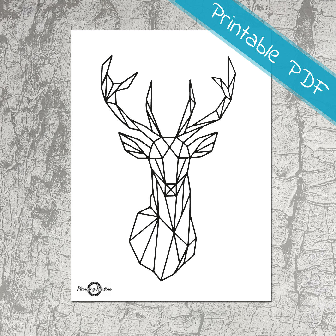 Deer Animal, Geometric art, Geometric Deer, String Art ...