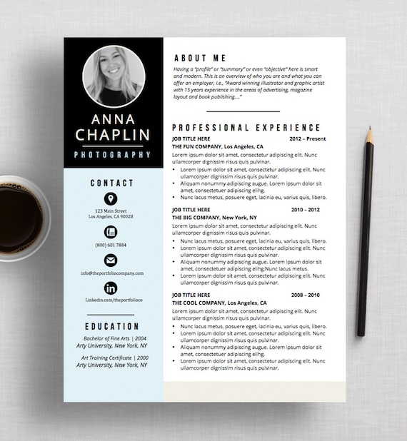creative resume template cv template cover letter