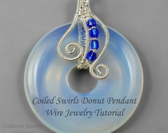 Coiled Swirls Donut Pendant Wire Wrap Tutorial