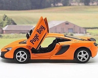 Wedding Day Personalised Name Page Boy Usher Best Man Ring Bearer Name Gift Boys Toy Mclaren McLaren Wedding Car Model Boxed Present