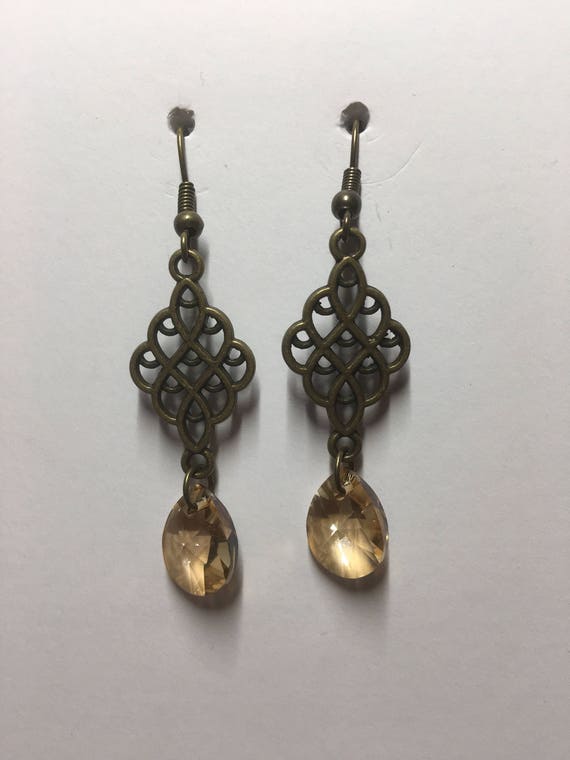Antique Bronze Chandelier Earrings