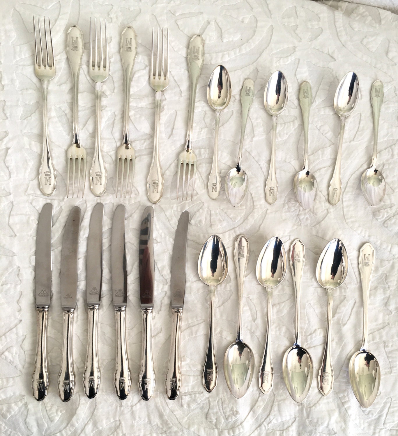 VINTAGE GERMAN SILVERWARE 800
