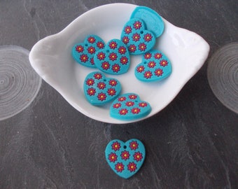 Silicone heart shaped charm