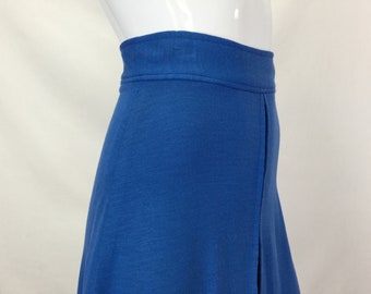 Vintage Blue Fitted Waist Aline Skirt