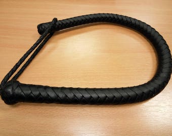 Original black genuine leather kuban cossack volchatka whip Traditional strong cossack volchatka Kuban cossack genuine leather volchatka