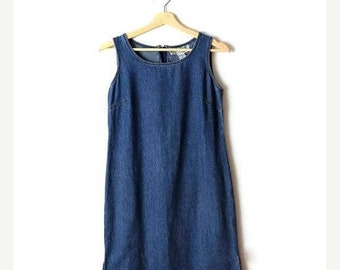 ON SALE Vintage Denim Sleeveless Casual Dress from 90's*